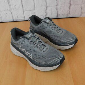Hoka One One M Bondi 7 Wide Wild Dove Grey 1110530 WDDS Size 7.5 EE Mens Shoes